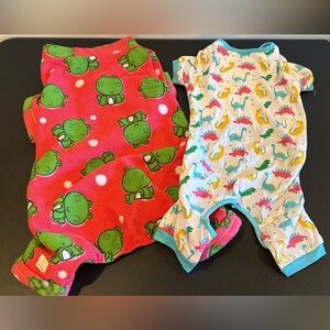 Frog and Dinosaur Dog PJs